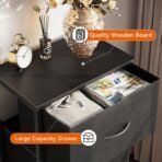 AODK Dresser for Bedroom Nightstand Small Dressers Chest of Drawers End Table for Living Room, Closet Dresser with 3 Storage Drawers Organizer Clothes, Black - Image 5