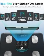 arboleaf Smart Scale for Body Weight, 8-Electrode Dual-Frequency BIA Bathroom Scale with 7-in-1 Display for BMI Body Fat Muscle Mass, Segmental Full Body Composition Analyzer, 50+ Metrics in App - Image 3
