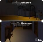 Under Bed Lights Motion Sensor Patented 360° motion activated night light for under bed light. – No Installation, easily positioned, dimmable, auto on/off. - Image 5