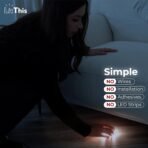 Under Bed Lights Motion Sensor Patented 360° motion activated night light for under bed light. – No Installation, easily positioned, dimmable, auto on/off. - Image 6