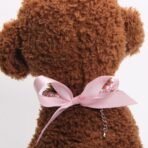 Dog Cat Pearls Necklace Collar with Bling Accessories and Ribbon Bow Pet Puppy Jewelry for Female Dogs Cats Small Medium (S, Pink) - Image 6