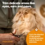 Fiskars Pet, Dog & Cat Grooming Scissors, Rounded Tips & SoftGrip Handle, Cat and Dog Supplies, 5.5”, Orange/Black, Detailing Scissors - Image 6