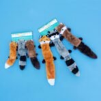 ZippyPaws Skinny Peltz - No Stuffing Dog Toy Pack to Keep Them Busy, for Medium and Large Dogs, Squeaky Pet Toys, Unstuffed Chew Toys, Soft Plush Variety Pack, Fox, Raccoon, and Squirrel - 18" - Image 4