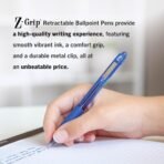 Zebra Pen Z-Grip Retractable Ballpoint Pen, Smooth-Flowing Blue Ink, 1.0mm Medium Point, School & Office Supplies, Ideal for Note-Taking, Journal and Planner Use, 24-Pack (12225) - Image 5