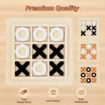 Wooden Board Tic Tac Toe Game XO Table Toy Classical Family Children Puzzle Game Educational Toys, Random Color - Image 4