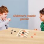 Wooden Board Tic Tac Toe Game XO Table Toy Classical Family Children Puzzle Game Educational Toys, Random Color - Image 6