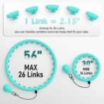 Weighted Hula Circle with 26 Links(56 Inch) for Adults Weight Loss, Infinity Fitness Hoop Plus Size, for Women Smart Exercise Equipment - Image 3