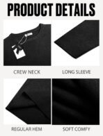 Runcati Mens Crewneck Sweaters Casual Knit Lightweight Dress Sweater Long Sleeve Slim Fit Fall Winter Pullover - Image 5