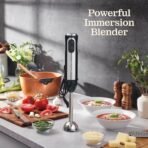 Powerful Immersion Blender, Electric Hand Blender 500 Watt with Turbo Mode, Detachable Base. Handheld Kitchen Gadget Blender Stick for Soup, Smoothie, Puree, Baby Food, 304 Stainless Steel Blades - Image 3