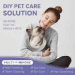 Dog Grooming Hammock Harness for Dogs & Cats with Pet Nail Clipper Trimmer - Cat Hanger Sling for Trimming Clipping Nails- Dog Hammock Restraint Bag for Small Medium Large pet （ Grey S ） - Image 3