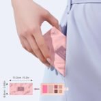 Color Nymph Small Makeup Palette Set for Face | Cosmetics Gift Set for Women & Girls | 12 Colors Eyeshadow, Blush, Highlighter, Contour Powder, Lip Gloss & Brush Kit | Travel-Friendly (Pink) - Image 5