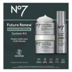 No7 Future Renew Damage Reversal Skincare Set - Anti Aging Face Serum (.33 Fl Oz), Day Cream with SPF 25 (1.69 Fl Oz) & Night Cream (1.69 Fl Oz) - Reverses Visible Signs of Sun Damage - 3-Piece Set | Damage Reversal, Day Cream, SPF 25, Night Cream - Image 3