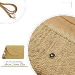 Aovtero Straw Clutch Purse Women Crossbody Bag Summer Beach Shoulder Bags Envelope Wallet Handbags - Image 5