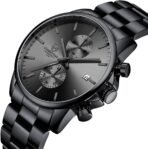 GOLDEN HOUR Fashion Business Mens Watches with Stainless Steel Waterproof Chronograph Quartz Watch for Men, Auto Date - Image 3