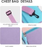 Easter Basket Stuffers for Teens Girls: Fanny Pack Birthday Gift for 8 9 10 11 12 Year Old Teen Girl Trendy Stuff, Preppy Colorblock Crossbody Bag Adjustable Sling Belt Bags Purse for Travel - Image 7