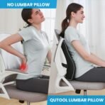 Lumbar Support Pillow for Office Chair, Office Home Essentials,Gifts for Mom,Dad, Back Support Pillow for Car, Chair Cushions,Back Pain Relief Improve Posture,Mesh Cover Double Adjustable Straps - Image 4
