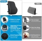 Lumbar Support Pillow for Office Chair, Office Home Essentials,Gifts for Mom,Dad, Back Support Pillow for Car, Chair Cushions,Back Pain Relief Improve Posture,Mesh Cover Double Adjustable Straps - Image 5
