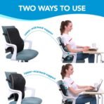 Lumbar Support Pillow for Office Chair, Office Home Essentials,Gifts for Mom,Dad, Back Support Pillow for Car, Chair Cushions,Back Pain Relief Improve Posture,Mesh Cover Double Adjustable Straps - Image 6
