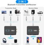 1Mii RCA Bluetooth 5.3 Adapter for TV, 3.5mm AUX Bluetooth Transmitter Receiver for 2 AirPods or Headphones, Home Stereo, Speakers, Projector, Treadmills, PC, with Volume Control, aptX Low Latency - Image 3