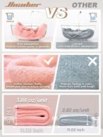 Hicober Microfiber Hair Towel Wrap, Fast Drying Hair Towels for Women, Soft Lightweight Quick Dry Turban for Curly & Long Hair–3 Pack(Blue/Grey/Pink) - Image 3