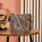 2PCS/Set Crossbody Bags Purses for Women,Vegan Leather Hobo Bags Wallet Set,Shoulder Handbags With 2 Adjustable Strap - Image 4