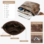 2PCS/Set Crossbody Bags Purses for Women,Vegan Leather Hobo Bags Wallet Set,Shoulder Handbags With 2 Adjustable Strap - Image 5