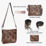 2PCS/Set Crossbody Bags Purses for Women,Vegan Leather Hobo Bags Wallet Set,Shoulder Handbags With 2 Adjustable Strap - Image 9