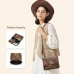 2PCS/Set Crossbody Bags Purses for Women,Vegan Leather Hobo Bags Wallet Set,Shoulder Handbags With 2 Adjustable Strap - Image 10