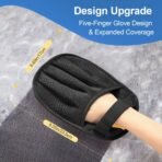 Pet Hair Removal Glove for Cats & Dogs, Upgraded Five-Finger Electrostatic Pet Hair Glove, Reusable Magic Brush Pet Hair Remover Tool for Laundry, Couch, Carpet, Car Seat - Image 3
