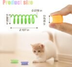 Andiker Interactive Cat Spiral Creative Spring Toy to Kill Time and Keep Fit, Sturdy and Heavy Plastic for Swatting, Biting, Hunting Kitten Toys, Colorful, 12 pcs - Image 4
