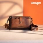 Wrangler Crossbody Wallet Purses Multi-function Card Holder Small Purse with Double Zipper - Image 3
