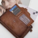 Wrangler Crossbody Wallet Purses Multi-function Card Holder Small Purse with Double Zipper - Image 4