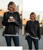 Disamer Womens Sweaters Fall Clothes Fashion 2026 Cowboy Chic Knit Cozy Sweater School Teacher Outfits Long Sleeve Pullover - Image 4