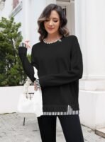 Disamer Womens Sweaters Fall Clothes Fashion 2026 Cowboy Chic Knit Cozy Sweater School Teacher Outfits Long Sleeve Pullover - Image 6