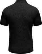 COOFANDY Men's Mock Turtleneck Sweater Short Sleeve Casual Basic Tops Ribbed Knit Pullover Solid Tee - Image 7