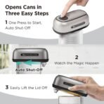 Kitchen Mama Orbit One Stainless Steel Rechargeable Electric Can Opener: Hands-free, USB-C Charging, Automatic Stop, Smooth Edge, Safety, Blade for Large Cans, Heavy Duty, Soda Can and Pop Can - Image 4