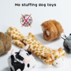 Nocciola Dog Squeaky Toys, 5 PCS Crinkle Plush Dog Toys, No Stuffing Dog Toys for Small Medium Large Dogs, Stuffless Puppy Toys for Boredom - Image 4