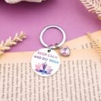Meditation Yoga Keychain For Women Zen Birthday Christmas Appreciation Keychain For Yogis Wellness Coach Pilates Teacher Gifts - Image 4