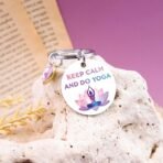 Meditation Yoga Keychain For Women Zen Birthday Christmas Appreciation Keychain For Yogis Wellness Coach Pilates Teacher Gifts - Image 6