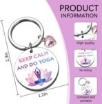 Meditation Yoga Keychain For Women Zen Birthday Christmas Appreciation Keychain For Yogis Wellness Coach Pilates Teacher Gifts - Image 7