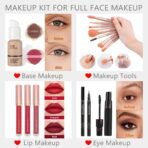 Full Makeup Kit, Makeup Sets for Women Full Kit, All in One Make Up Gift Set for Girls & Women with Eyeshadow,Liquid Lipstick,Foundation,Mascara,Blush,Eyeliner,Contour,Brushes and More - Image 6