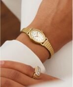 Timex Women's Cavatina Watch - TPearl Dial Gold-Tone Case - Image 3