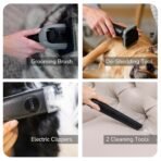 FurMe Original Pet Grooming Vacuum Kit - Cat & Dog Grooming Kit for Easy Pet Care at Home, Quiet & Safe Dog Hair Remover Machine with Brush, Clipper, Shedding & Cleaner Tools & 1L Canister - Image 3