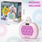 Blackma Fast Push Pop Game - Light Up Fidget Toy for Kids, Handheld Sensory Puzzle Game, Easter Christmas Birthday Gifts for 3-12 Year Old Boys & Girls (Rabbit) - Image 3