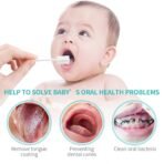 dearlomum Baby Tongue Cleaner, Newborn Toothbrush, 48PCS Disposable Infant Clean Mouth,Gauze Gum Cleaner Baby Oral Cleaning Stick Dental Care for 0-36 Month - Image 3