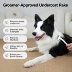 aumuca Undercoat Rake for Cats & Small/Medium Dogs – Deshedding Brush & Dematting Comb for Double-Coated Pets with Long or Short Hair, Matted Fur – Grooming Tool for Kitten, Puppy, Rabbit and Horse - Image 4