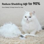aumuca Undercoat Rake for Cats & Small/Medium Dogs – Deshedding Brush & Dematting Comb for Double-Coated Pets with Long or Short Hair, Matted Fur – Grooming Tool for Kitten, Puppy, Rabbit and Horse - Image 5