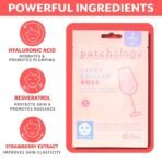 Patchology Serve Chilled Rosé Facial Sheet Mask - Hydrating & Soothing Face Mask with Hyaluronic Acid for Glowing Skin, Rosé Scented Skin Care Treatment, Self-Care Spa Experience at Home - 2 Pairs - Image 5