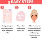 Patchology Serve Chilled Rosé Facial Sheet Mask - Hydrating & Soothing Face Mask with Hyaluronic Acid for Glowing Skin, Rosé Scented Skin Care Treatment, Self-Care Spa Experience at Home - 2 Pairs - Image 6