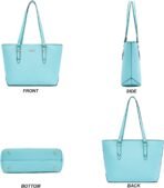 YZAOLL Purses for Women Faux Leather Medium Large Tote Satchel Shoulder Purse Handbag Wallet set - Image 8